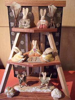 木彫りのウサギでお雛さま | 但馬の情報発信ポータルサイト「但馬情報