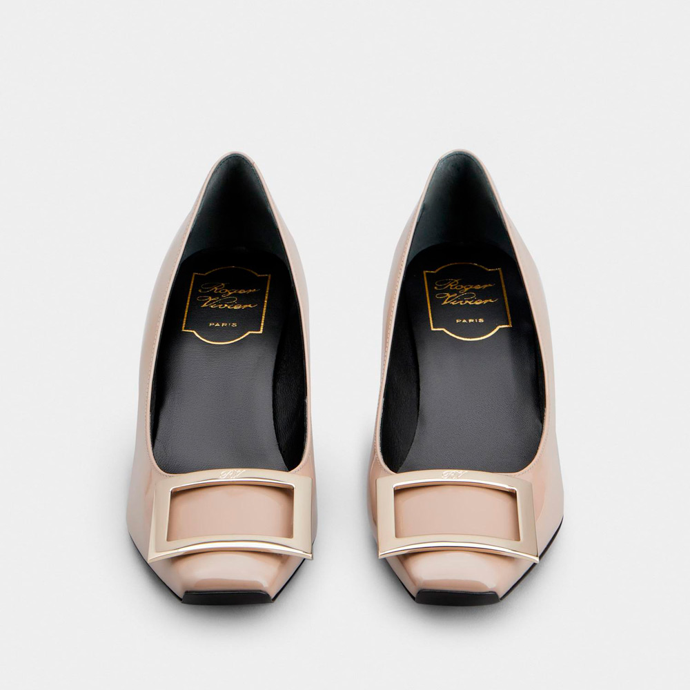 ベル ヴィヴィエ トランペット」パンプス パテントレザー 34→40