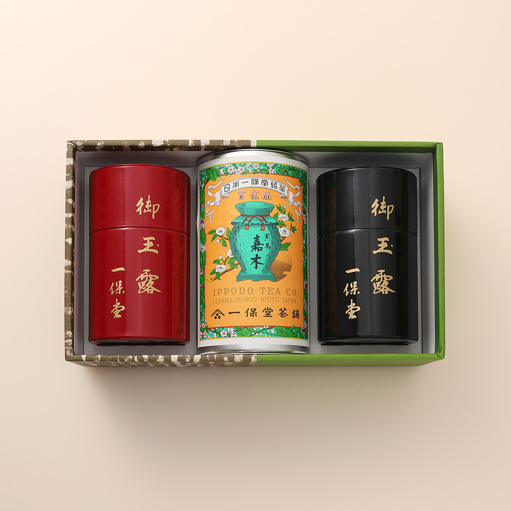 玉露「甘露」小缶・玉露「麟鳳」小缶・煎茶「嘉木」中缶詰合せ | 商品