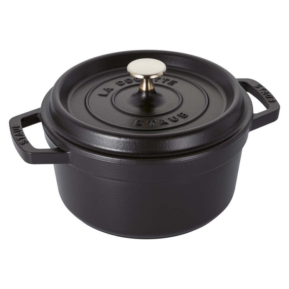 ピコ・ココットラウンド ブラック（14cm／16cm／20cm／22cm／24cm