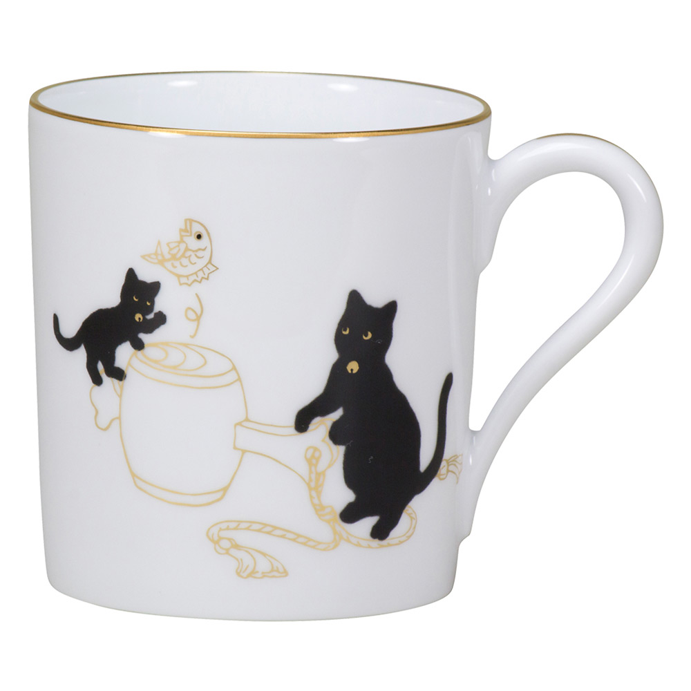 黒猫親子」-縁起物語-マグ 「打ち出の小槌」 | 商品詳細 | 高島屋