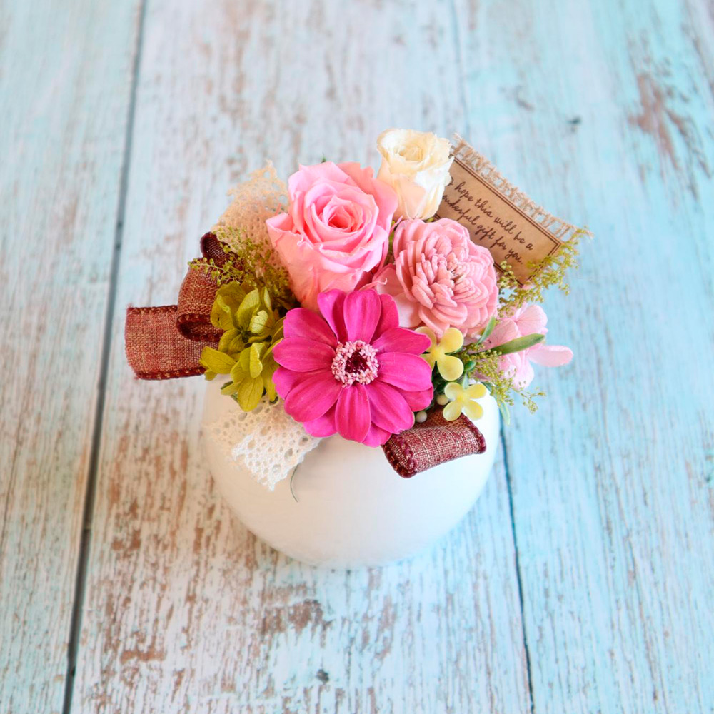 プリザーブドアレンジ「マカロン」ピンク | 商品詳細 | 高島屋