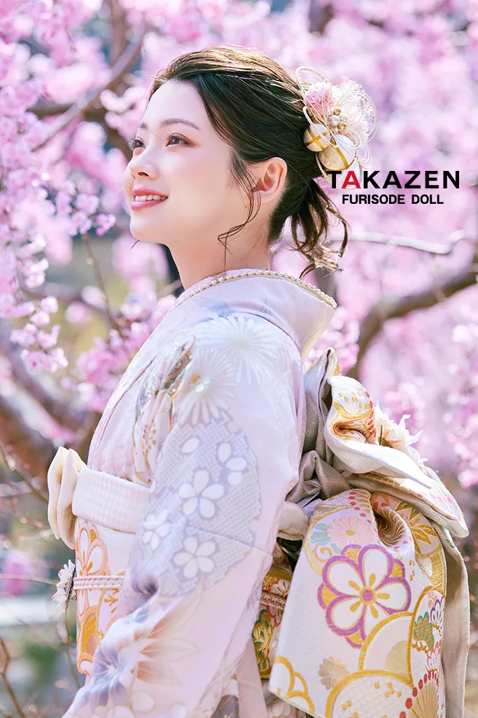 正統派古典 ピンク/淡い色 かわいい振袖 桜柄/打ち出の小槌 はんなり