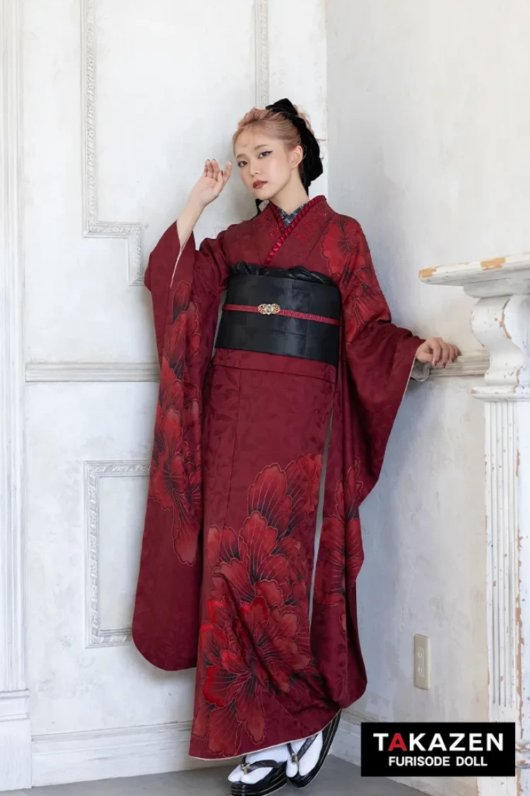 ヴィンテージスタイル 赤 大柄 シンプル かっこいい 大人っぽい クール