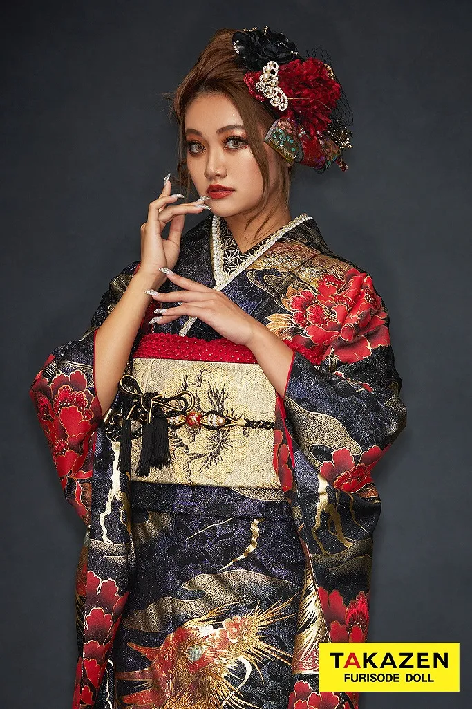 ジャパンモード 赤黒/ゴールド 本家龍柄 一番目立つ 人気 極妻風 派手