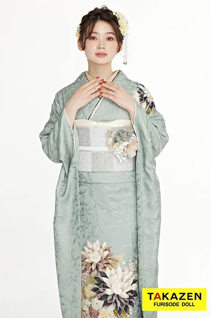 正統派古典 くすみグリーン/淡色/くすみカラー 大人っぽい シック 低