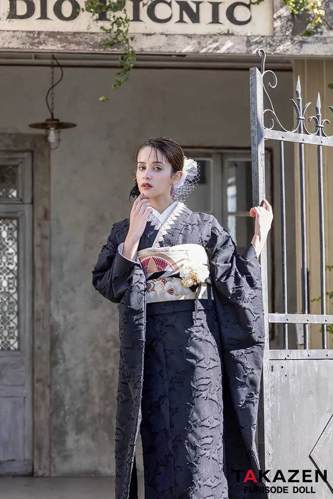 ヴィンテージスタイル 黒/真っ黒 アンティーク調 無地 大人っぽい