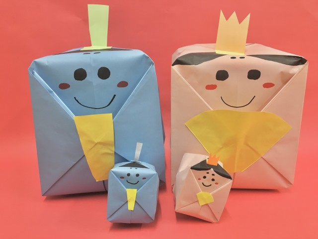 ひな祭り】色画用紙でお雛様製作 季節行事用 色画用紙セットも販売中