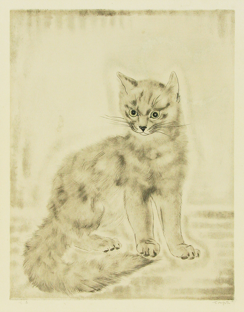藤田 嗣治 「猫 (猫十態)より」 Leonard Foujita - 創業36年 美術品