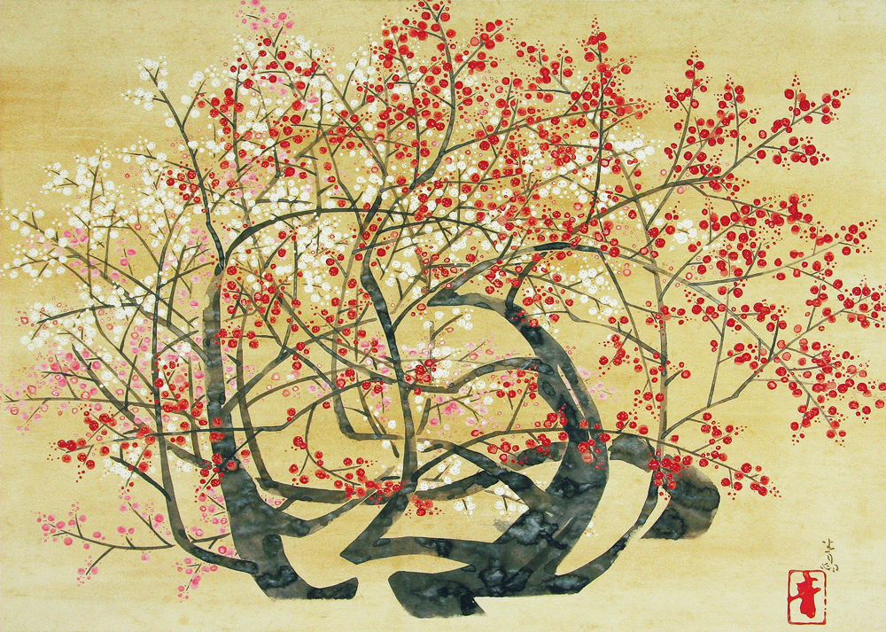 前田 青邨 「紅白梅」 Seison Maeda - 創業36年 美術品販売 Gallery Tanabe