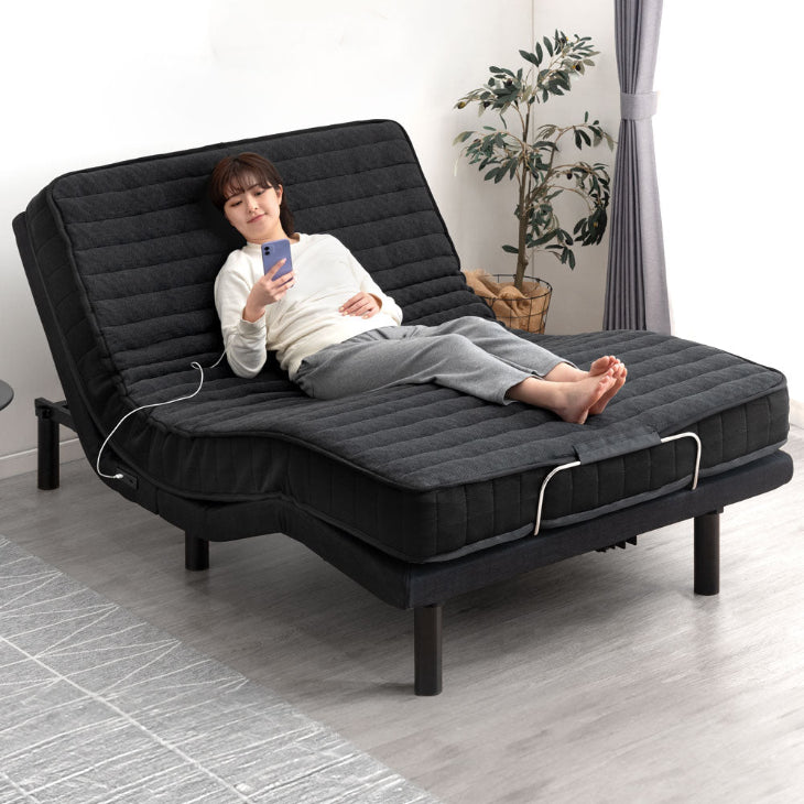 セミダブル] スマホで操作OK 電動ベッド 2モーター ポケットコイル