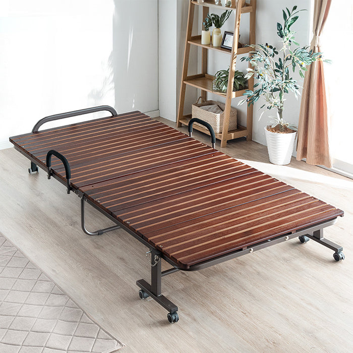 シングル] 折りたたみベッド 桐すのこ 33枚 キャスター付き *オリオン