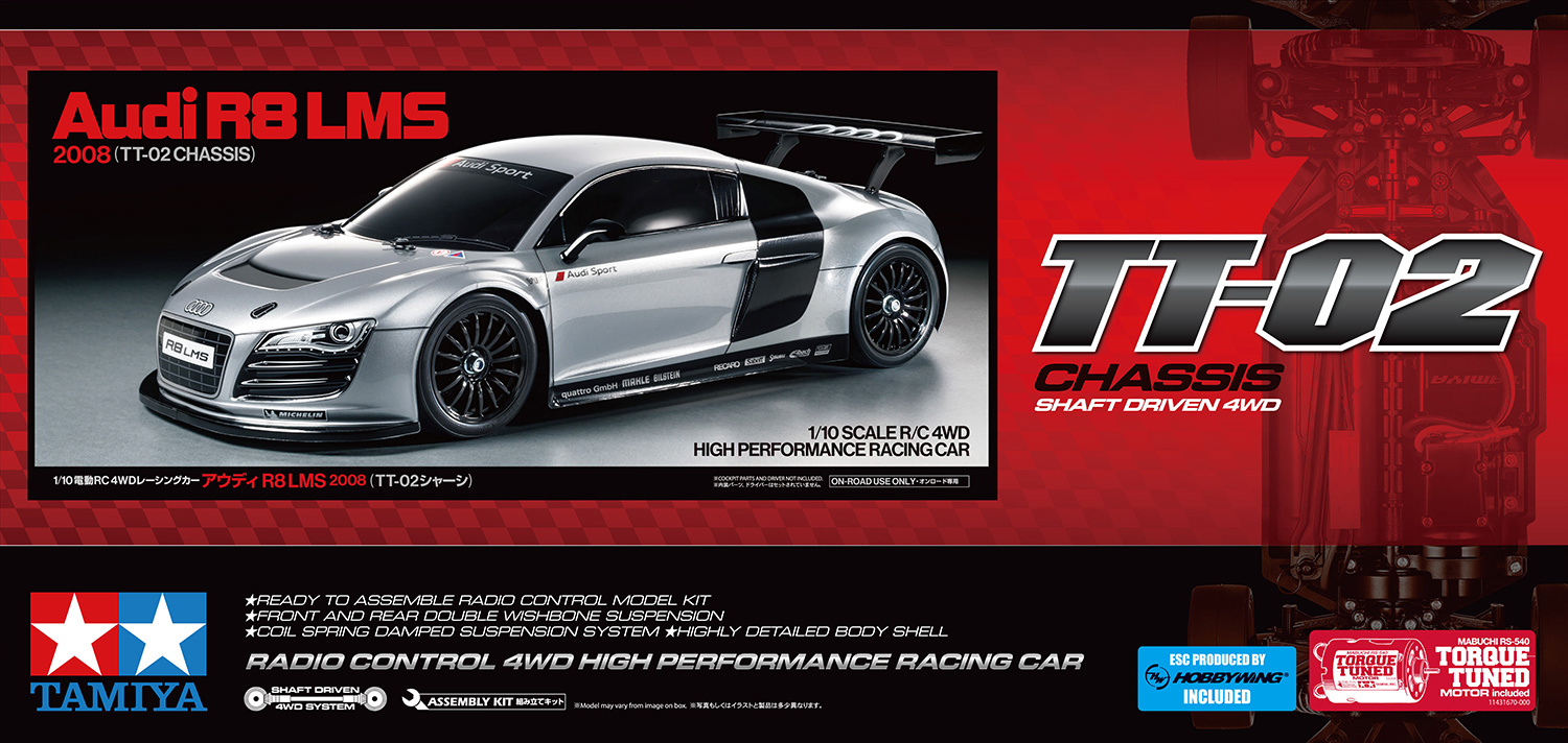 Tamiya Audi R8 LMS 2008 (TT-02) 58749 - TJD Models