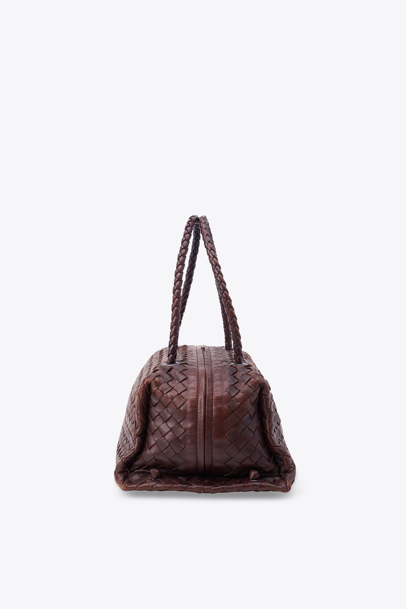 Bottega Veneta Brown Intrecciato Leather Shoulder Bag – The Hosta