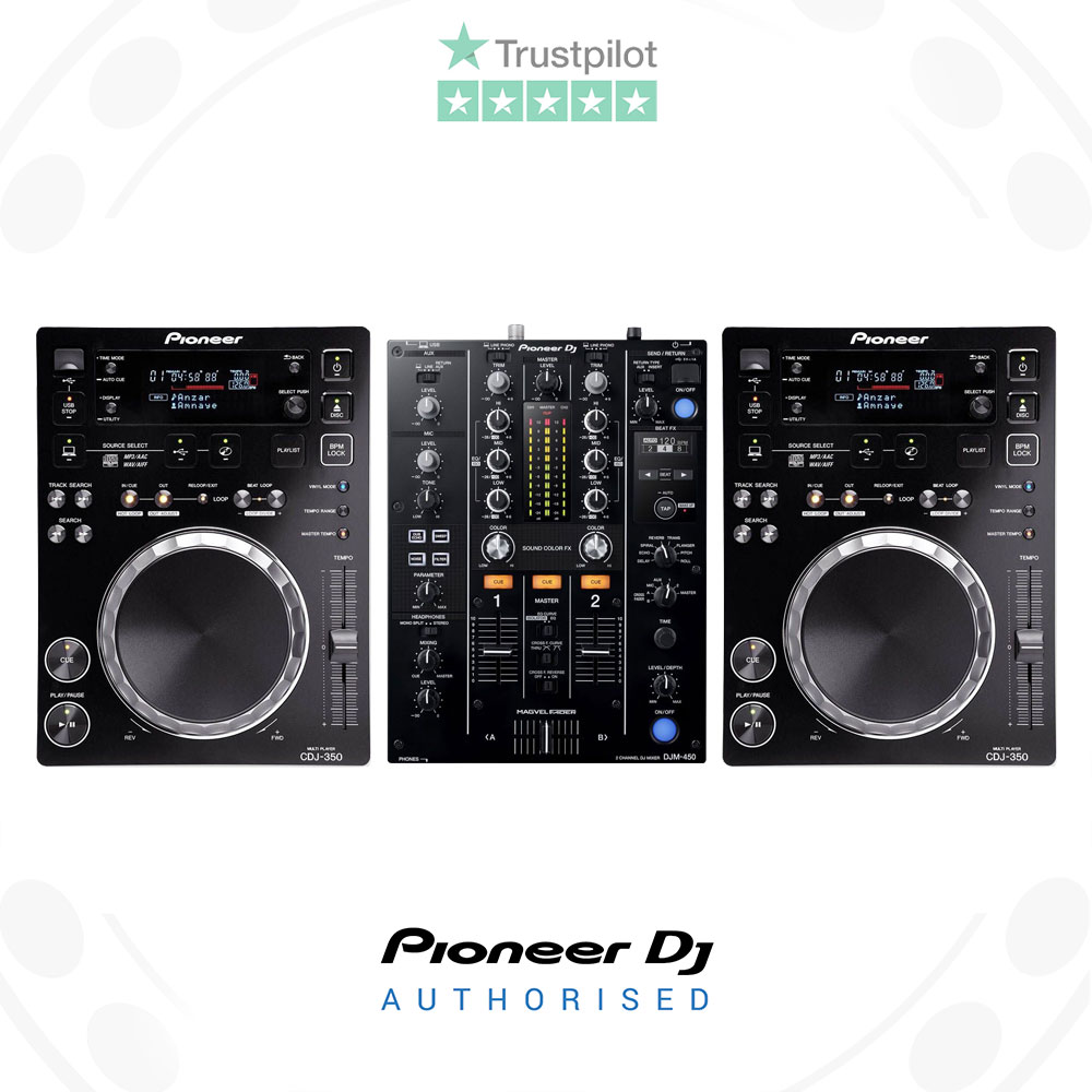 Pioneer CDJ-350 and DJM-450 DJ Equipment Package