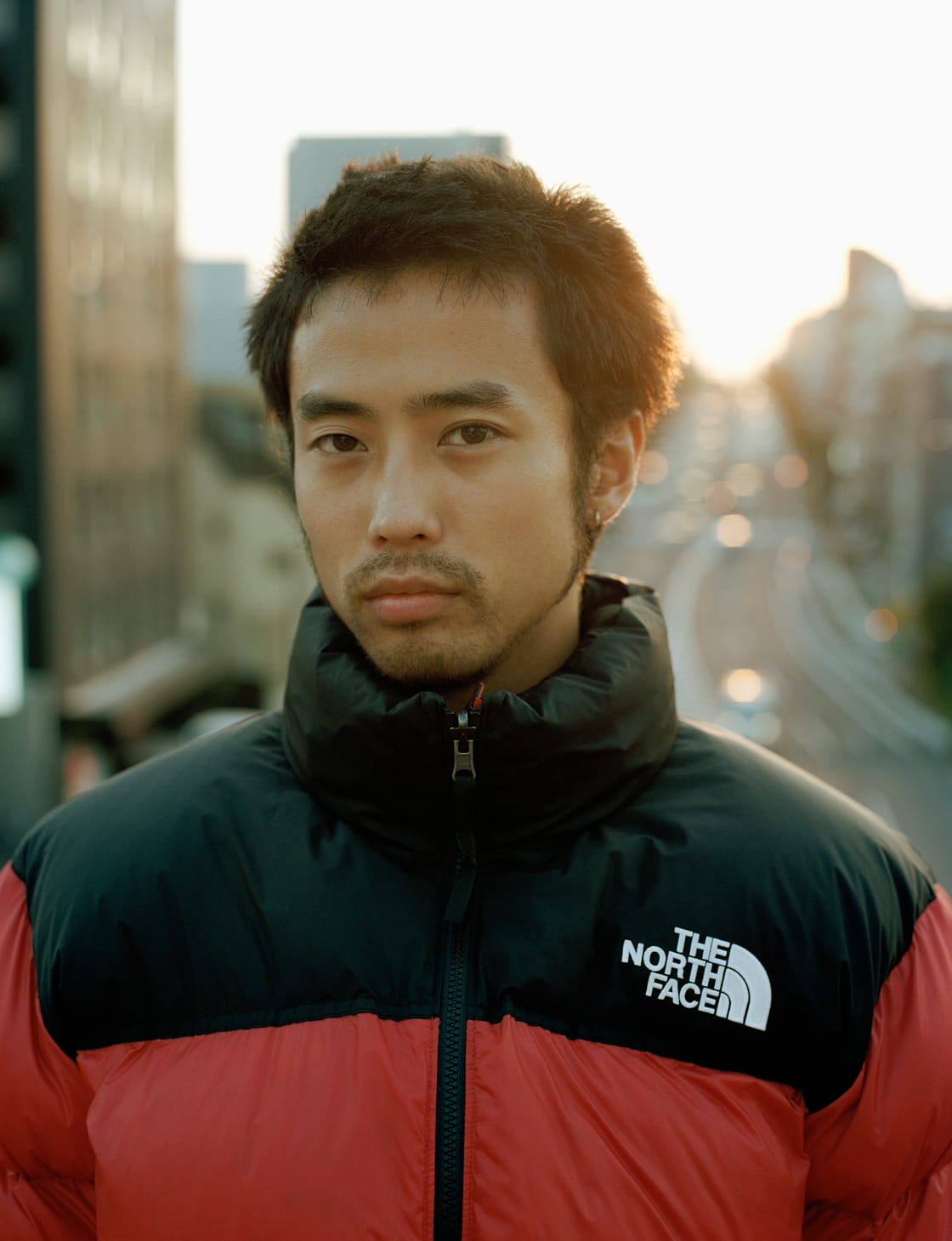 THE NORTH FACE ダウンジャケット レッド⁄ブラック THE NORTH FACE