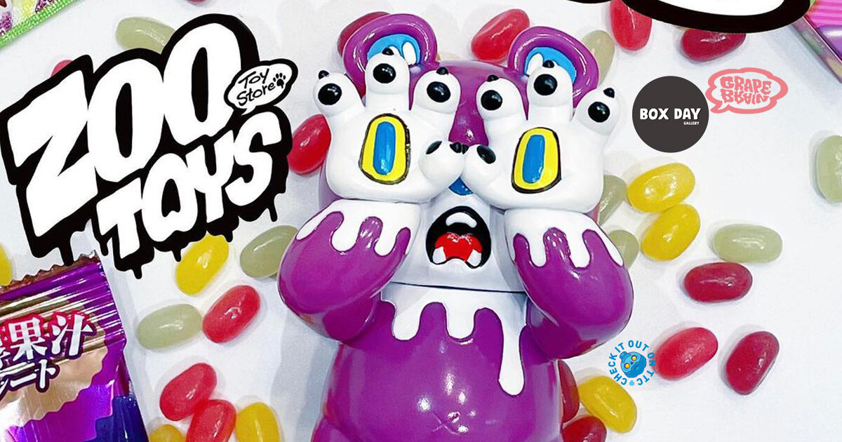 ZOO BEAR Grape Box Day Gallery EXCLUSIVE by Grape Brain x Zoo Toys