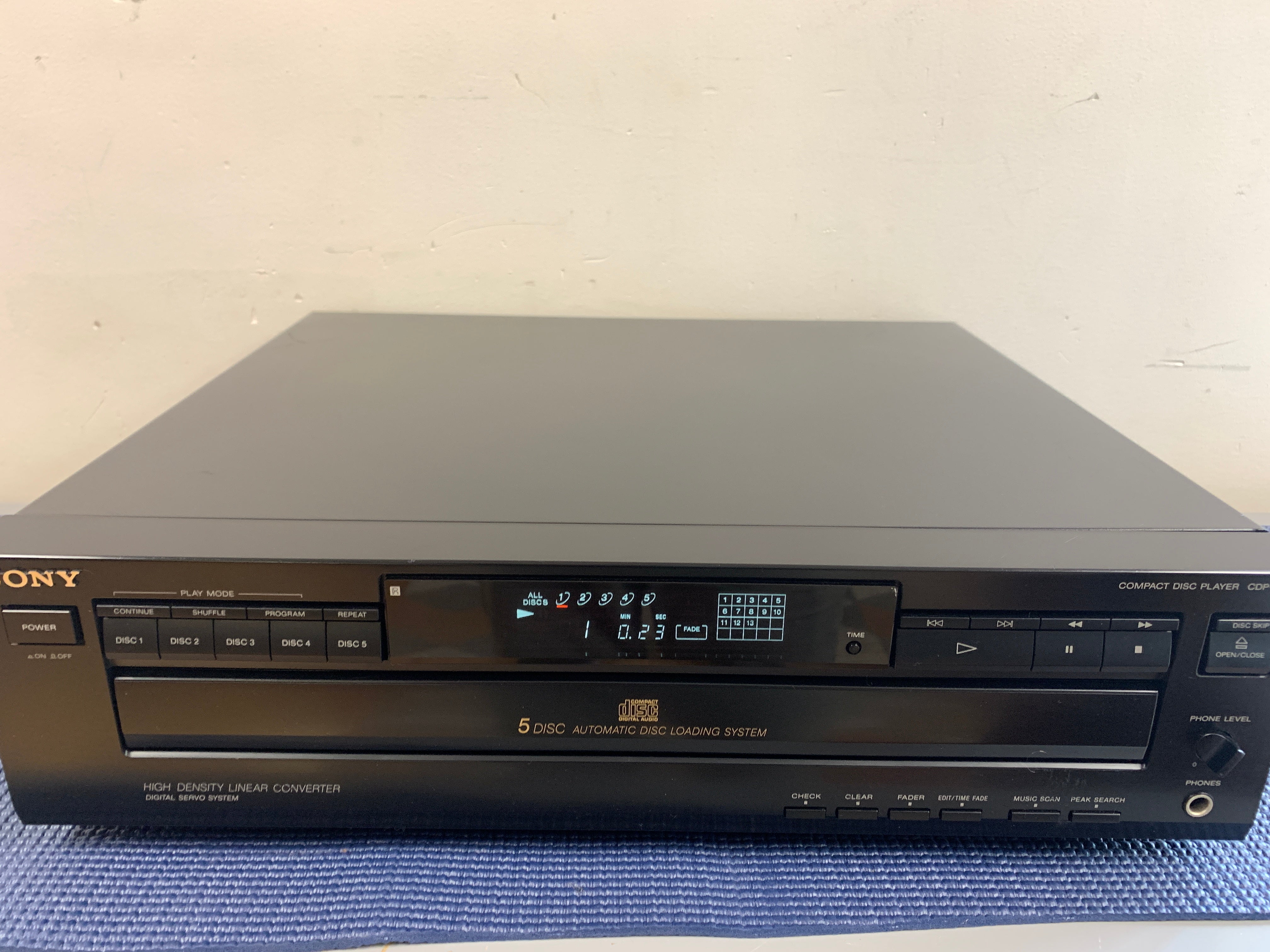 Sony CDP-C445 CD Carousel 5 Discs – The Turntable Store