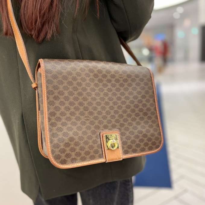 vintage bag】セリーヌ マカダムショルダーバッグ販売中！ - チック