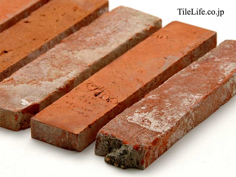 スライスレンガ 古煉瓦 赤大 内外ミックス 26969SJA | タイルライフ