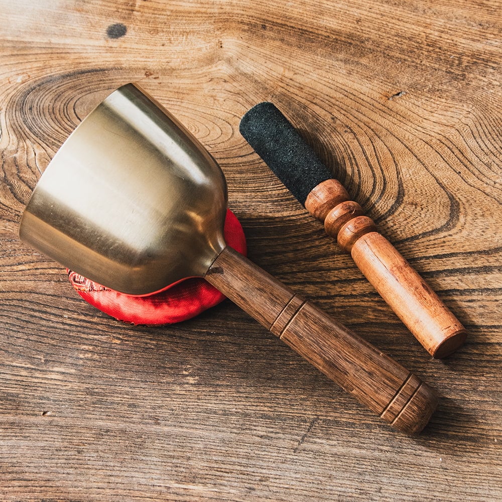 送料無料 シンギングボウル シンギングボール ネパール 楽器 ハンドル