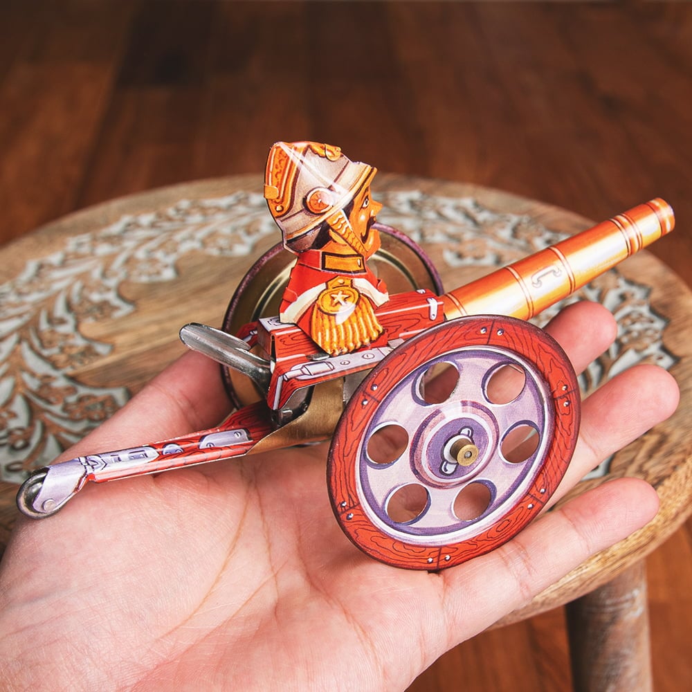 The Cannon 全速前進カノン砲 インドのレトロなブリキのおもちゃ の