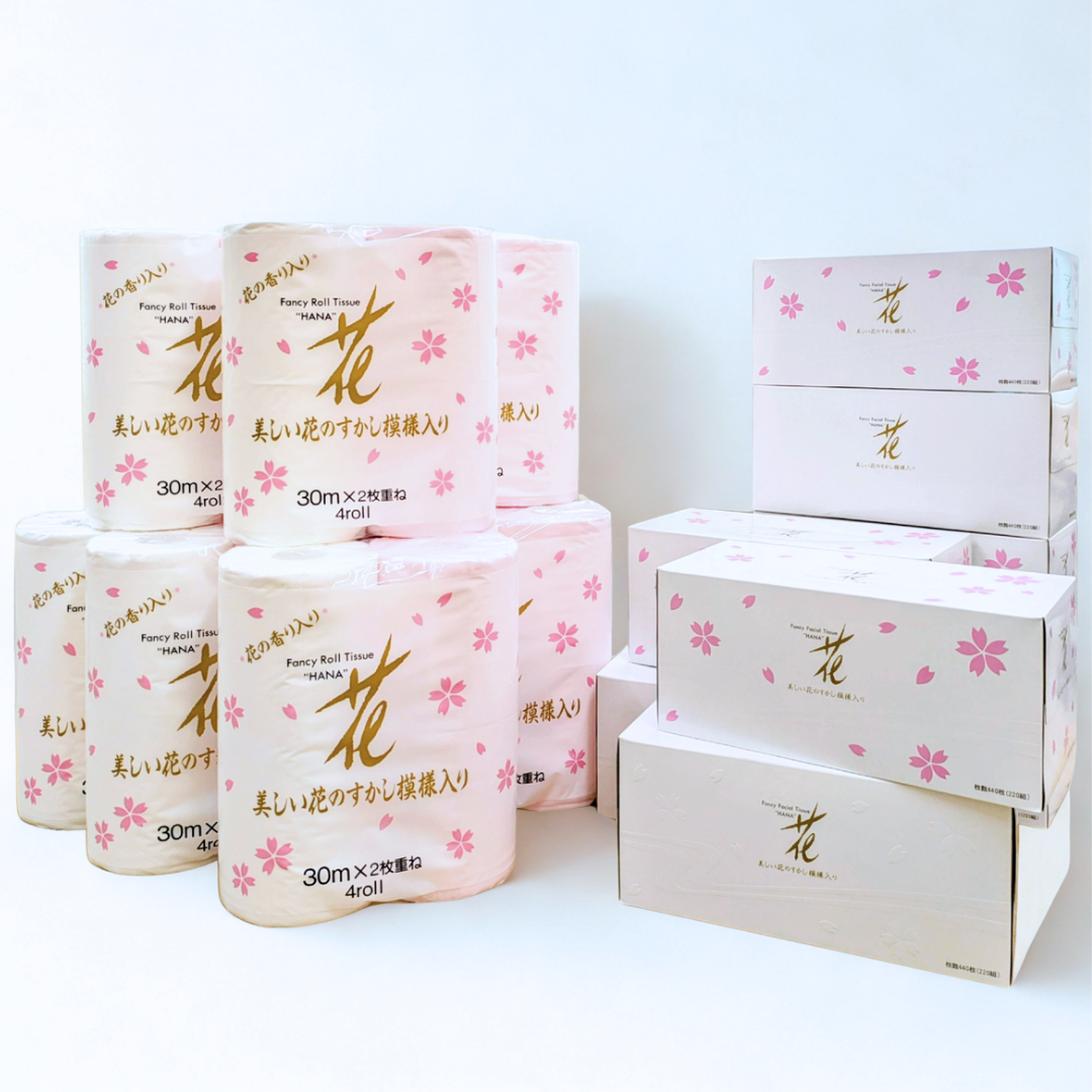 花ゴールドティッシュギフト R8＆B8】トイレットペーパー4ロール×8