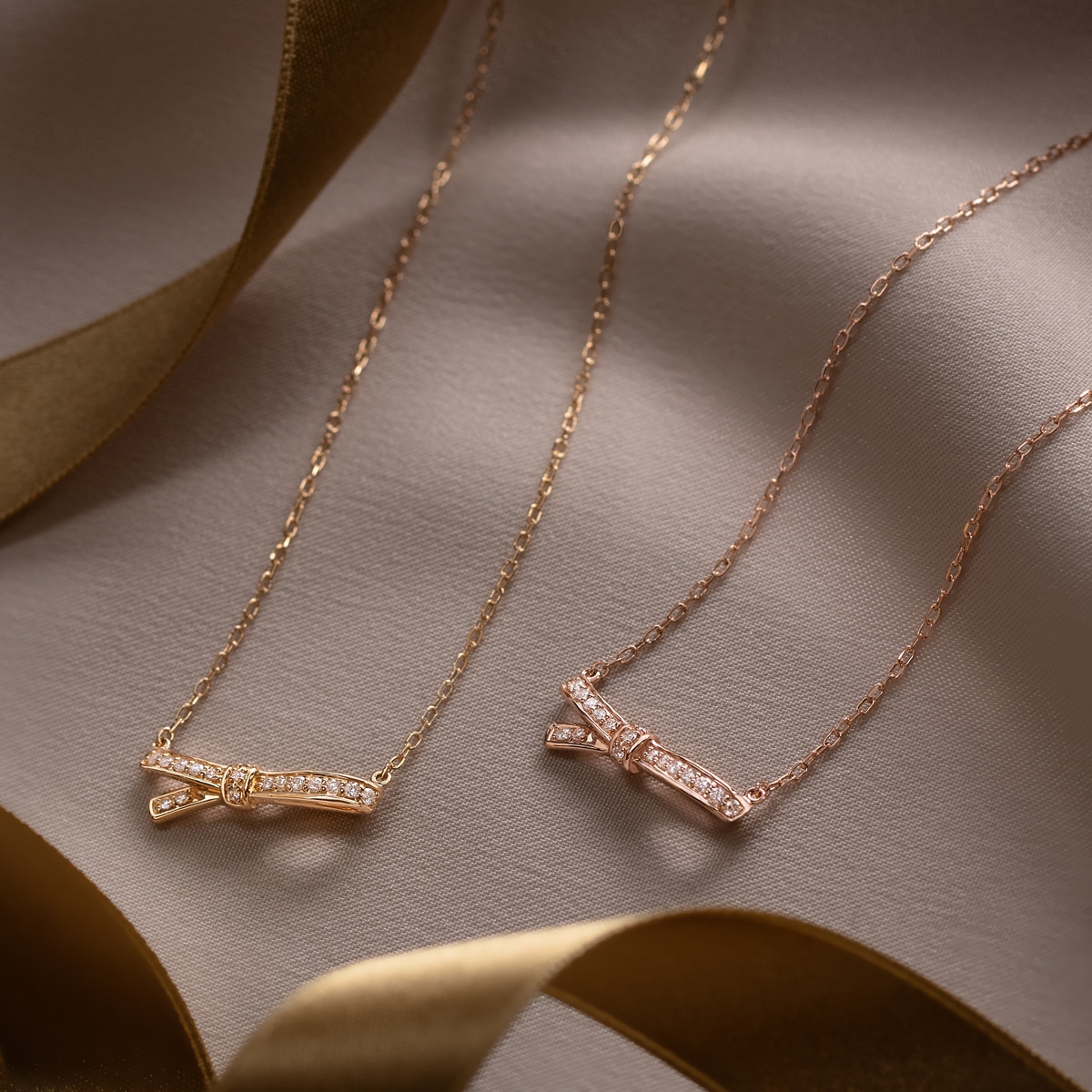 K18ピンクゴールドダイヤモンドネックレス(RPN835-002)|TSUTSUMI