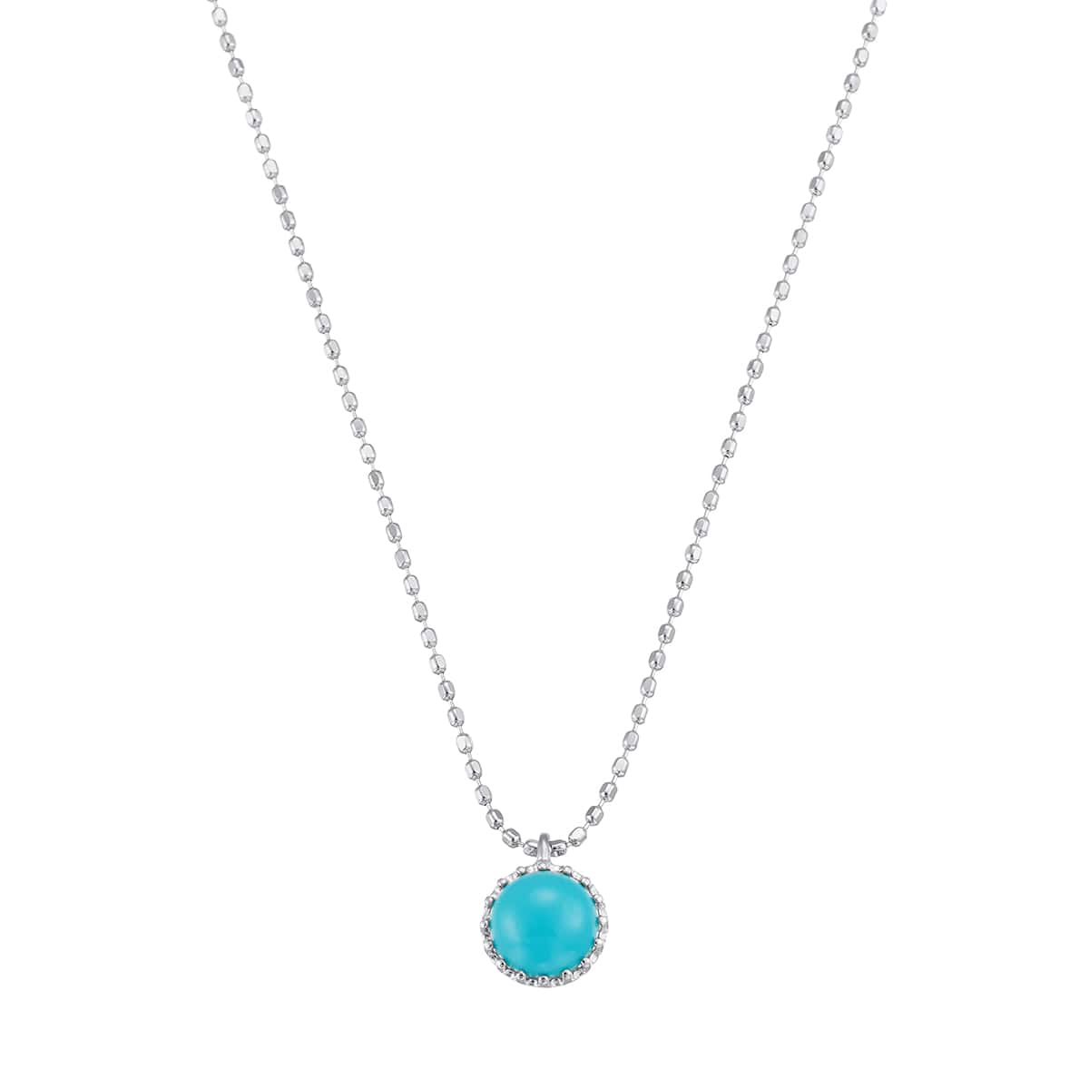 K10ホワイトゴールドターコイズネックレス(RPN022-001)|TSUTSUMI
