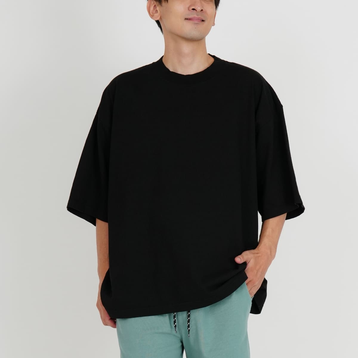 7.5oz ガーメントダイ ドロップショルダーTシャツ | ビッグサイズ | 1