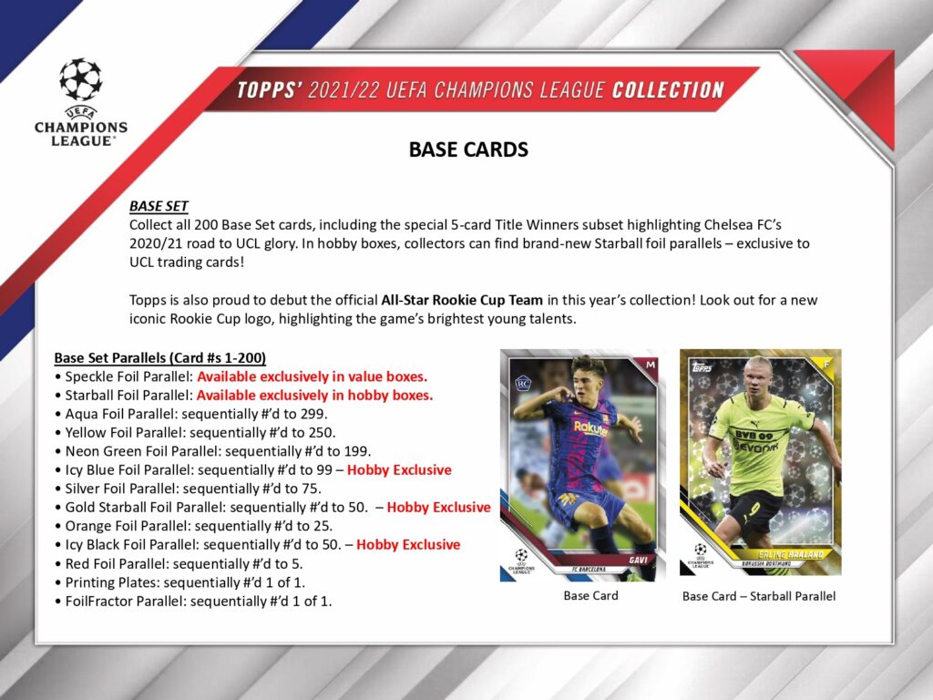 ⚽ 2021-22 TOPPS UEFA CHAMPIONS LEAGUE SOCCER HOBBY【製品情報