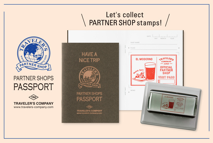 TRAVELER'S notebook Passport Size Refill Partner Shop Stamp