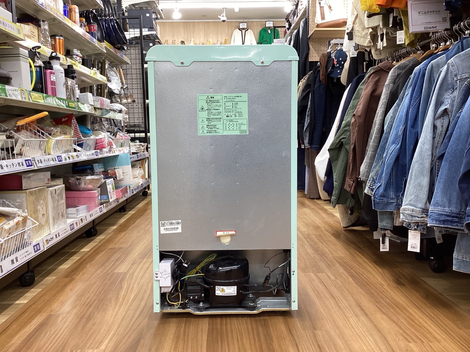 1ドアレトロ冷蔵庫 GRAND-LINE レトロモダン冷凍庫 ARE-F60LGを入荷