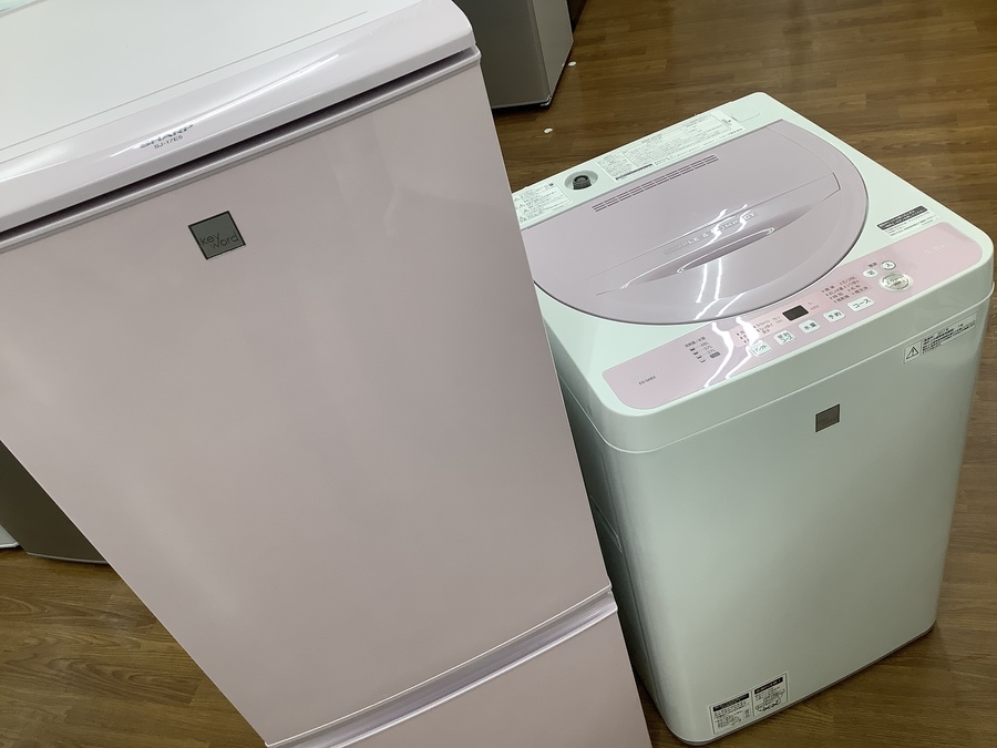 keyward（キーワード）ピンクの冷蔵庫、洗濯機が入荷しました【川越店