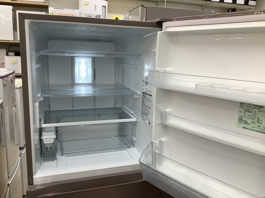 TOSHIBA（東芝）3ドア冷蔵庫 GR-K33S 2017年製【名古屋徳重店】｜2020