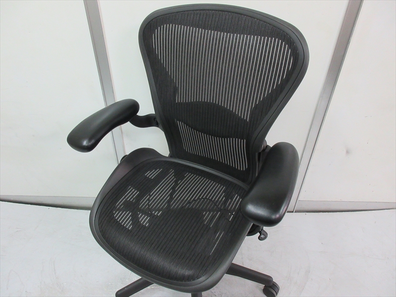 ハーマンミラー アーロンチェア ランバーサポート フル装備 Bサイズ 肘