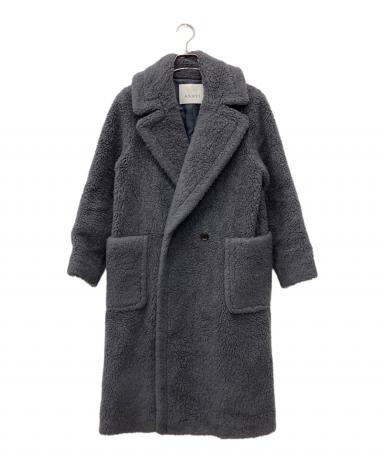 中古・古着通販】ANAYI (アナイ) カーリーボアロングコート グレー