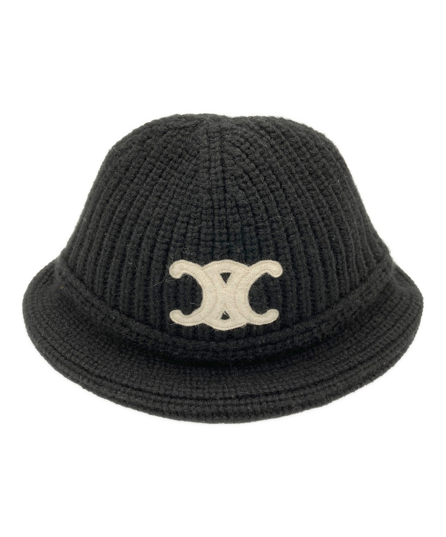 中古・古着通販】CELINE (セリーヌ) クロシェバケットハット ブラック