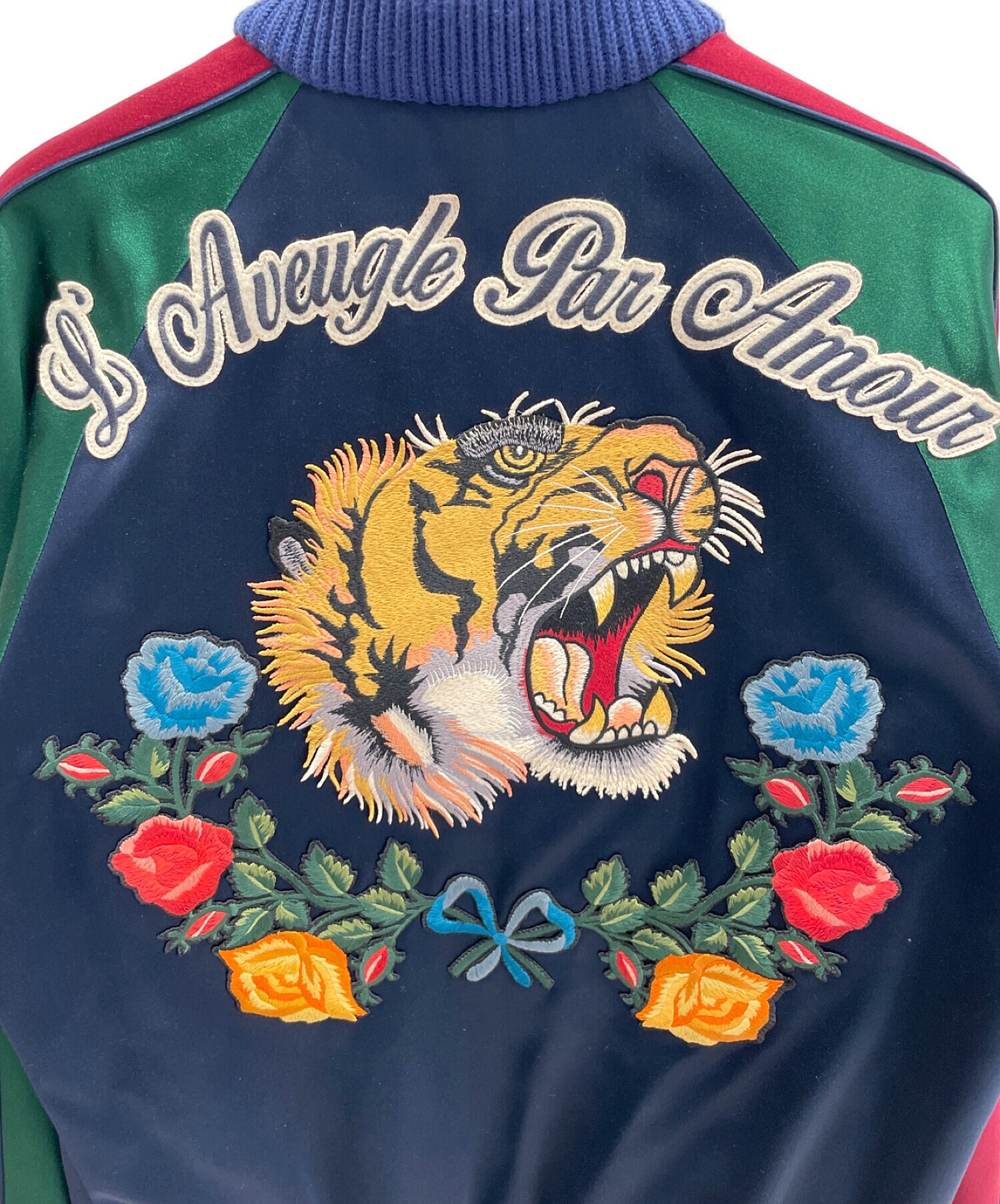 中古・古着通販】GUCCI (グッチ) タイガースカジャン ネイビー サイズ