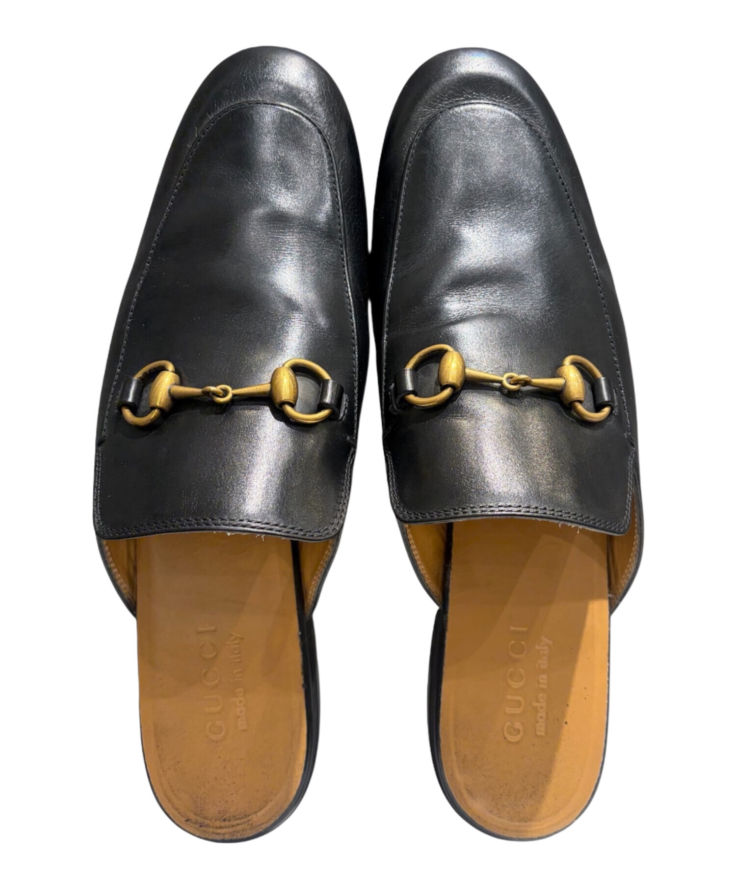 中古・古着通販】GUCCI (グッチ) プリンスタウン レザー ミュール