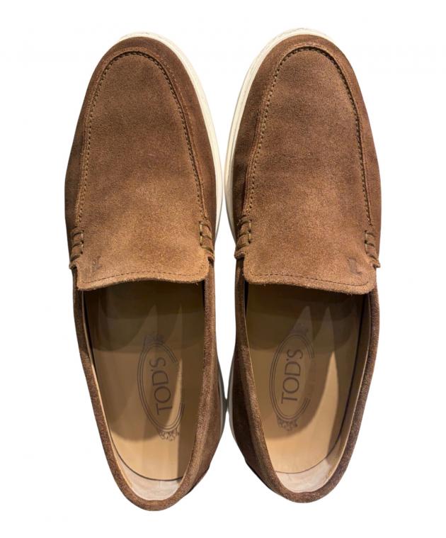中古・古着通販】TOD'S (トッズ) スエードヴァンプローファー ブラウン