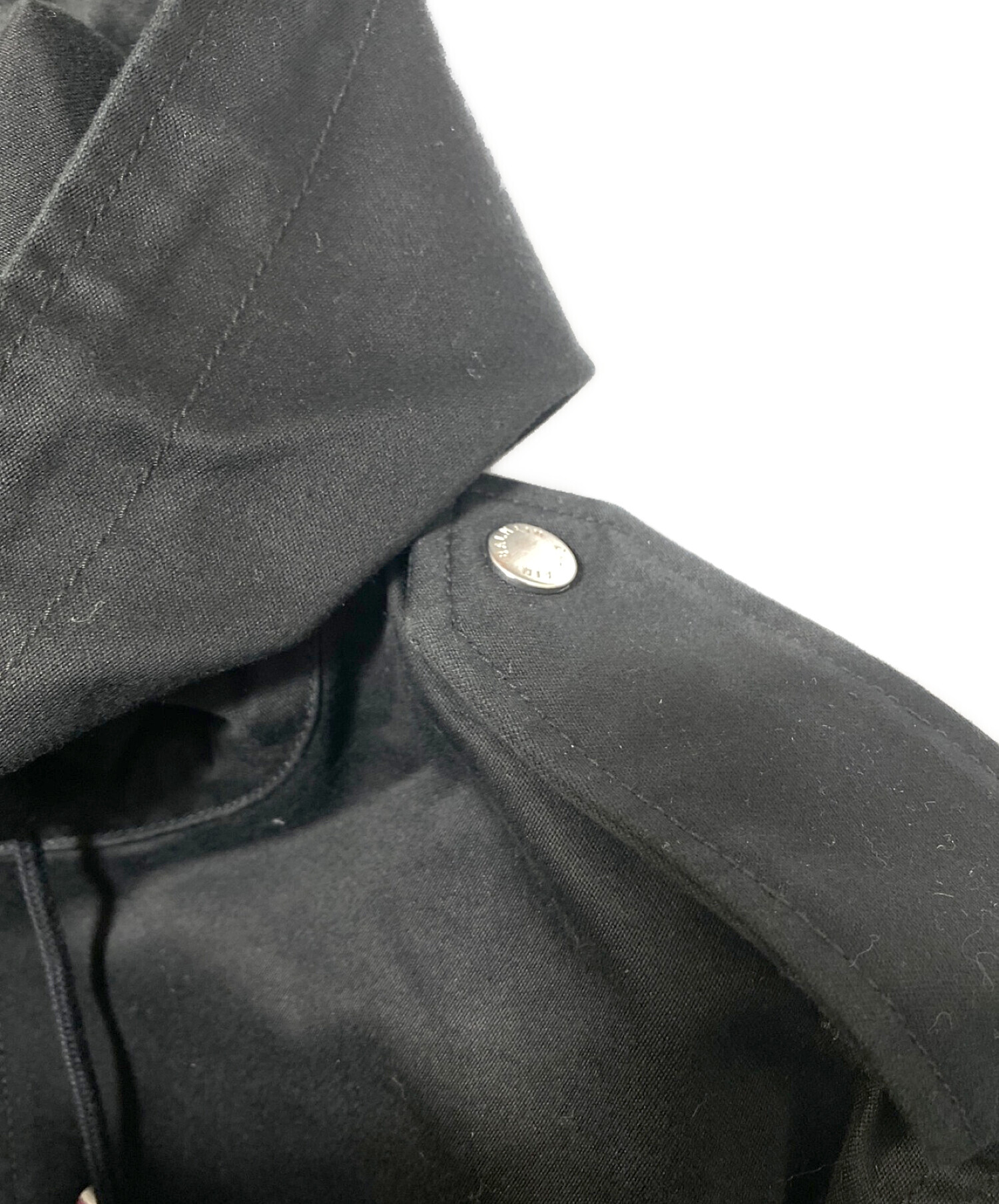 中古・古着通販】BALMAIN (バルマン) バックロゴプリントモッズコート