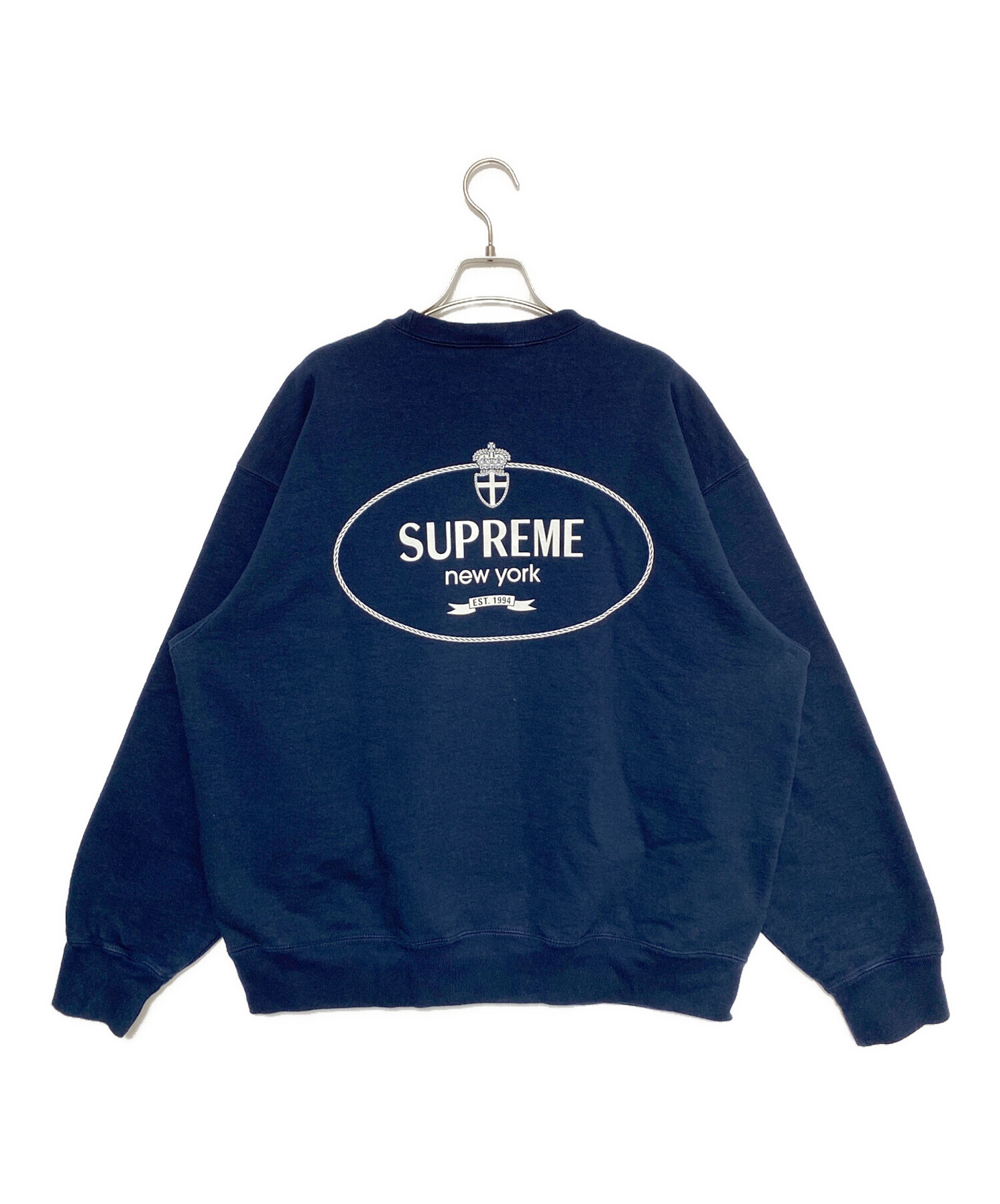 中古・古着通販】SUPREME (シュプリーム) Crest Crewneck ネイビー
