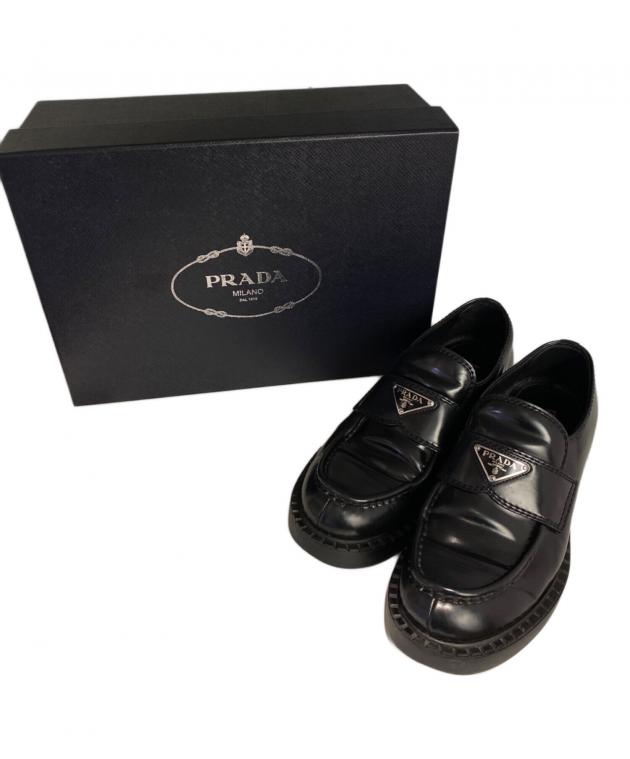 中古・古着通販】PRADA (プラダ) ブラッシュドレザー ローファー