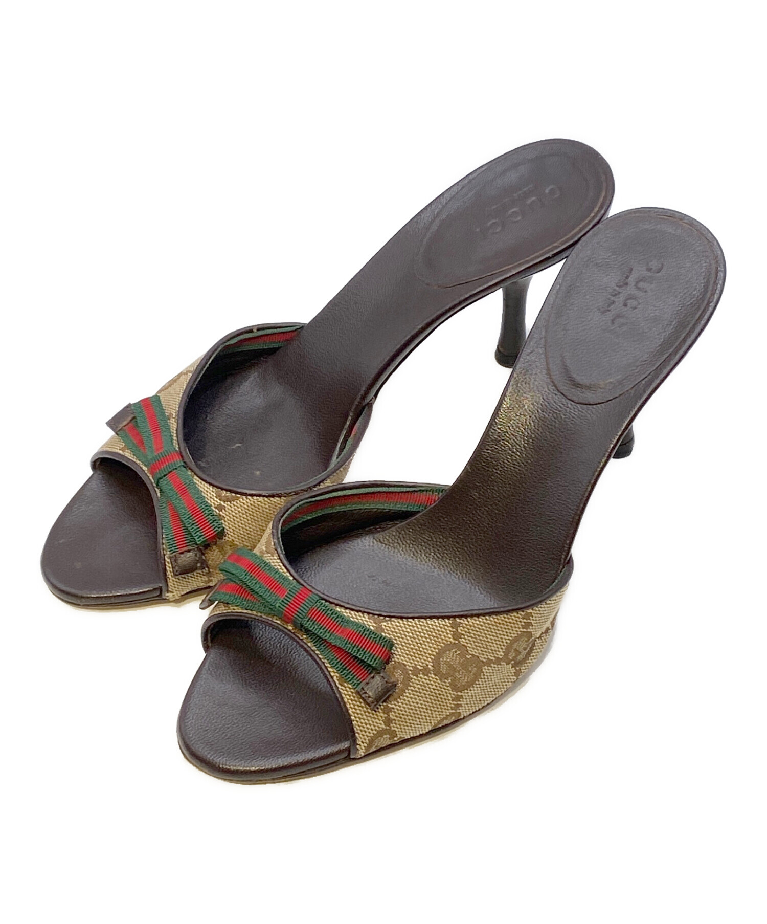 中古・古着通販】GUCCI (グッチ) ミュールサンダル ブラウン サイズ