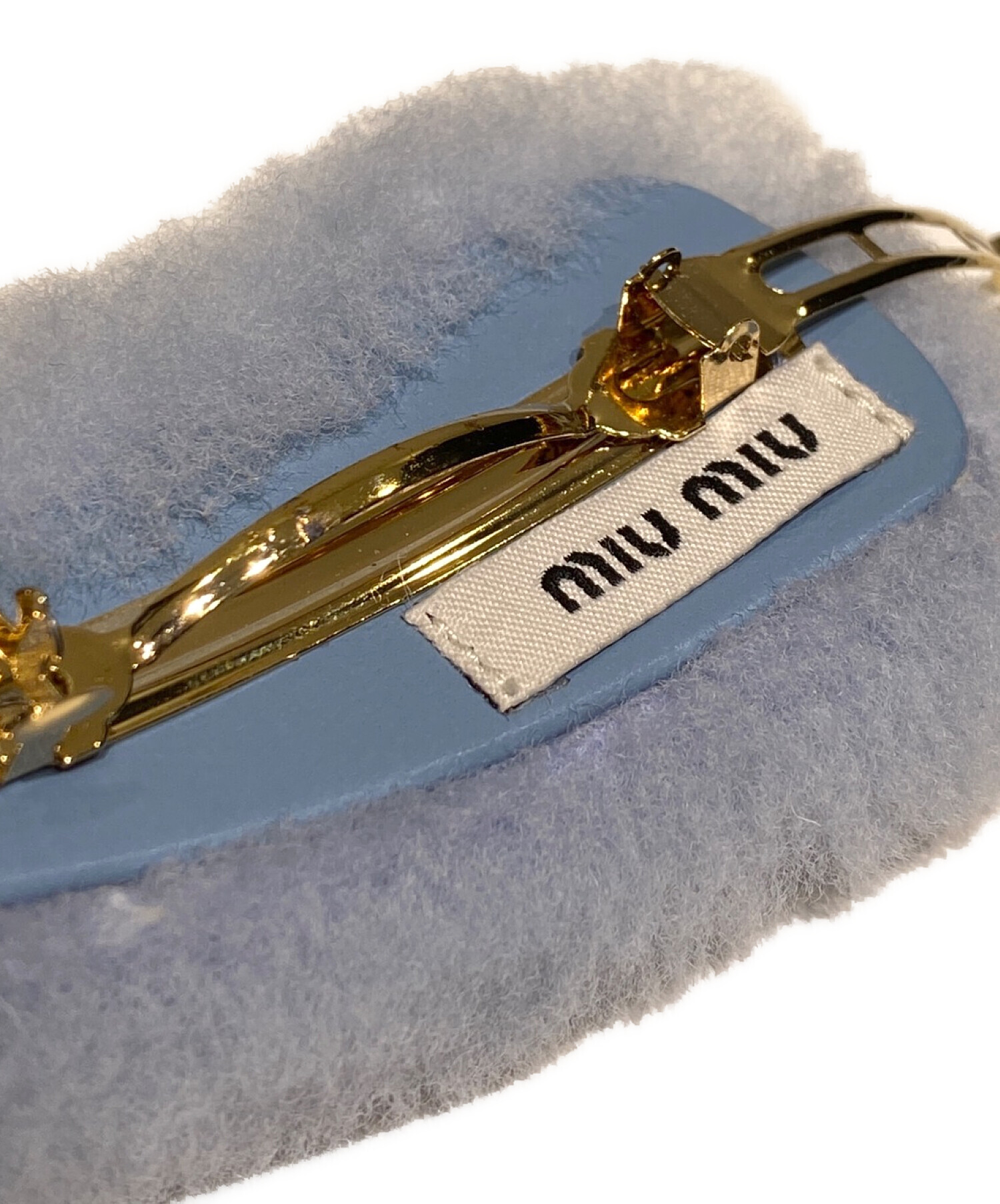 中古・古着通販】MIU MIU (ミュウミュウ) ファーヘアクリップ ブルー
