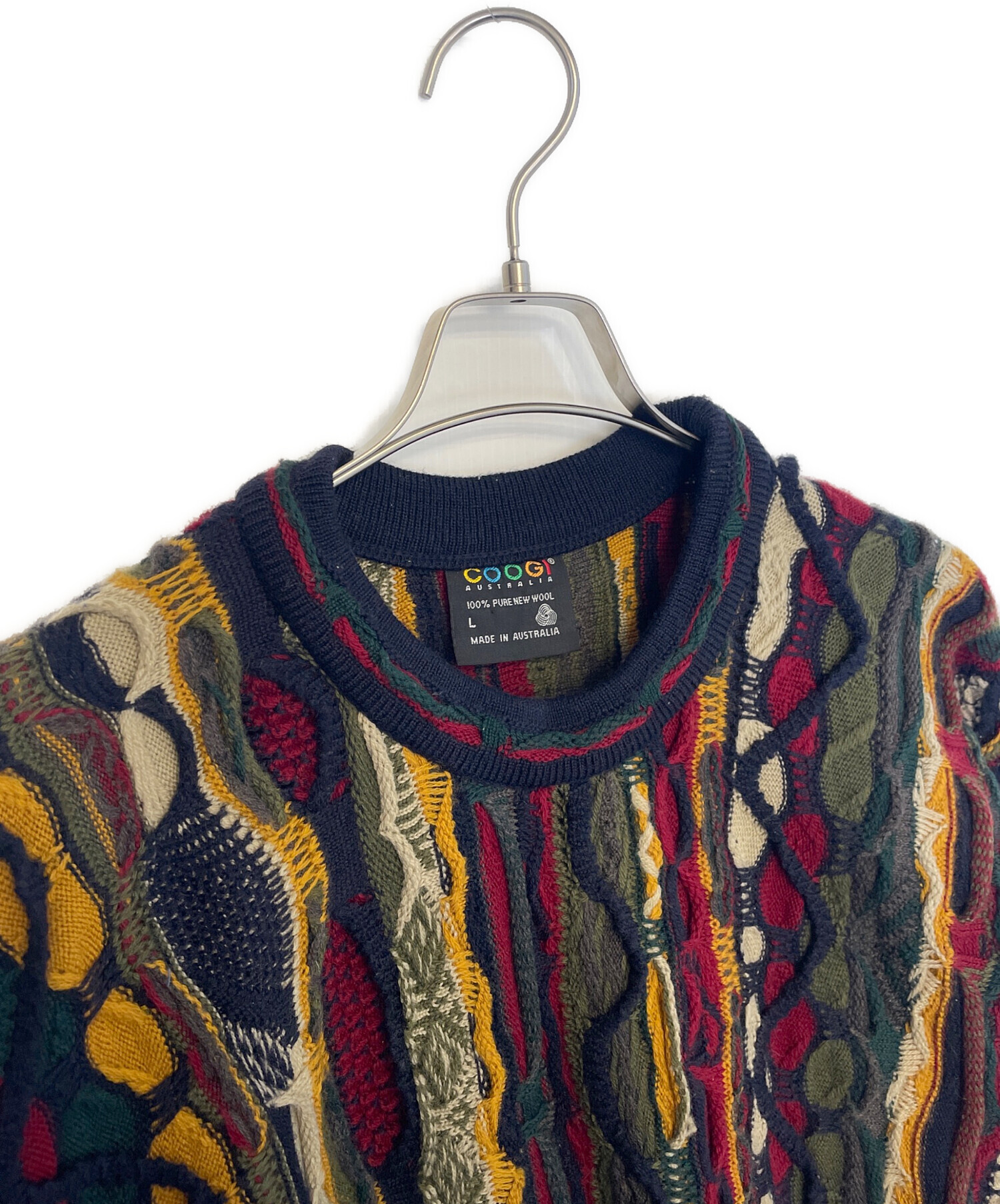 中古・古着通販】Coogi (クージー) 3D厚手ニット マルチカラー サイズ