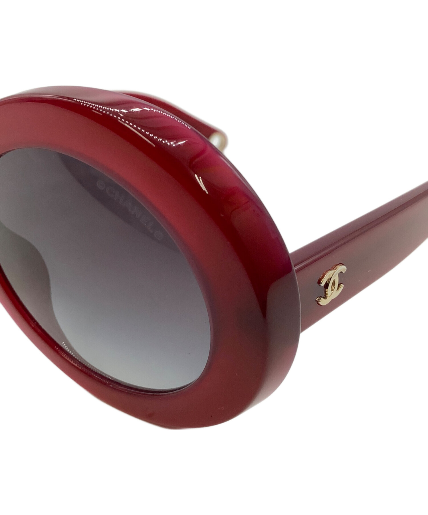 中古・古着通販】CHANEL (シャネル) サングラス レッド サイズ:51
