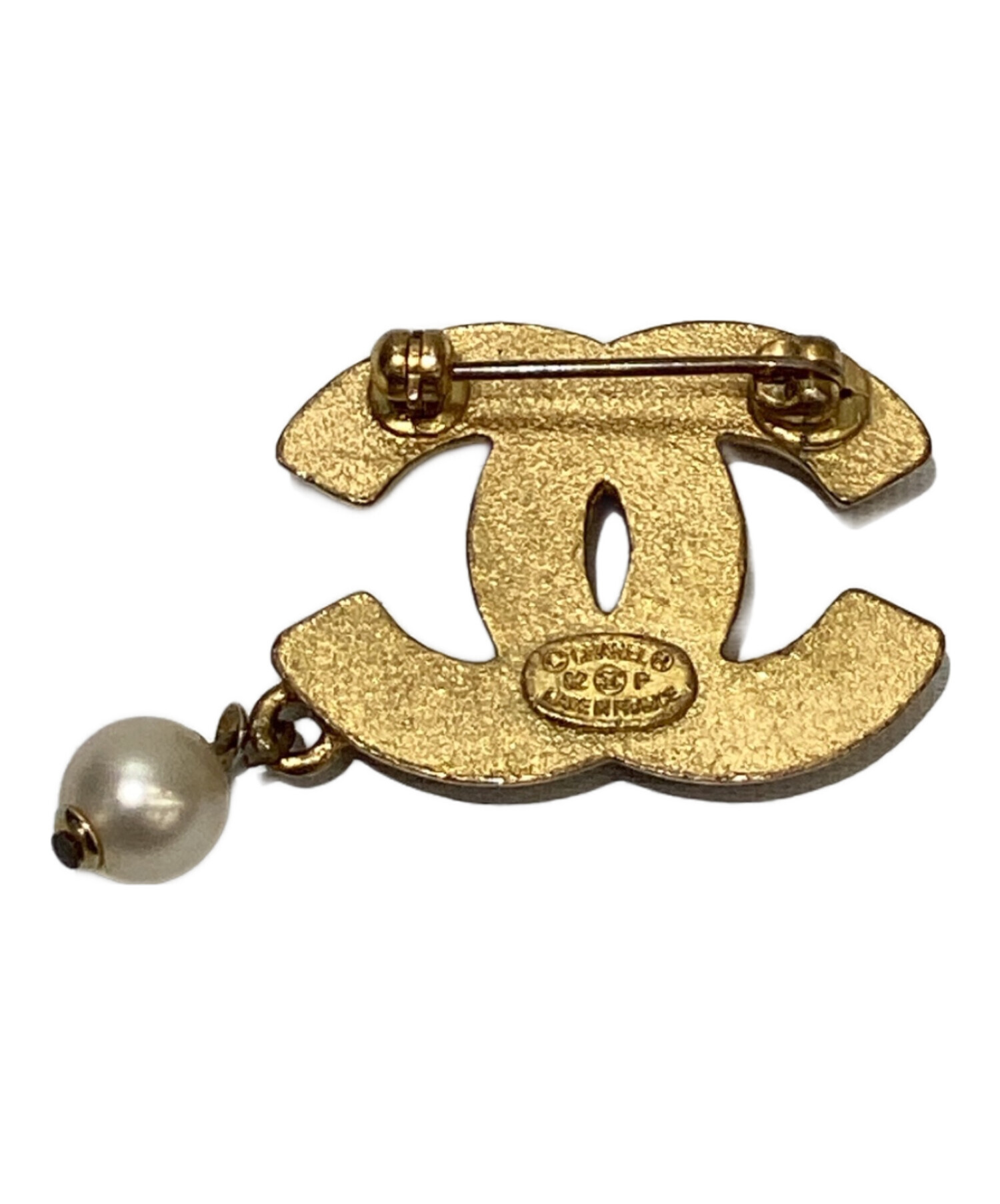 中古・古着通販】CHANEL (シャネル) ブローチ ゴールド×ピンク