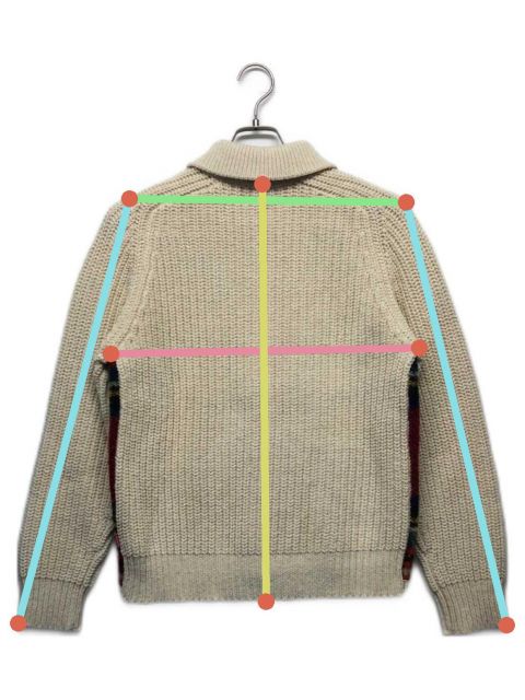中古・古着通販】SUPREME (シュプリーム) Plaid Front zip Sweater